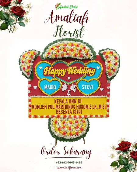 Papan Bunga Pernikahan Margawangi